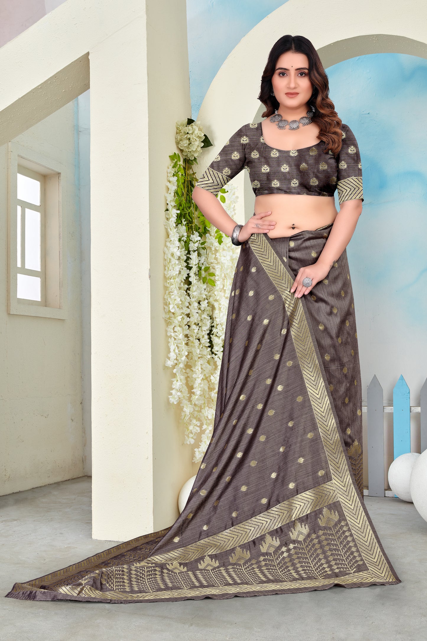Braso Mill Print Saree
