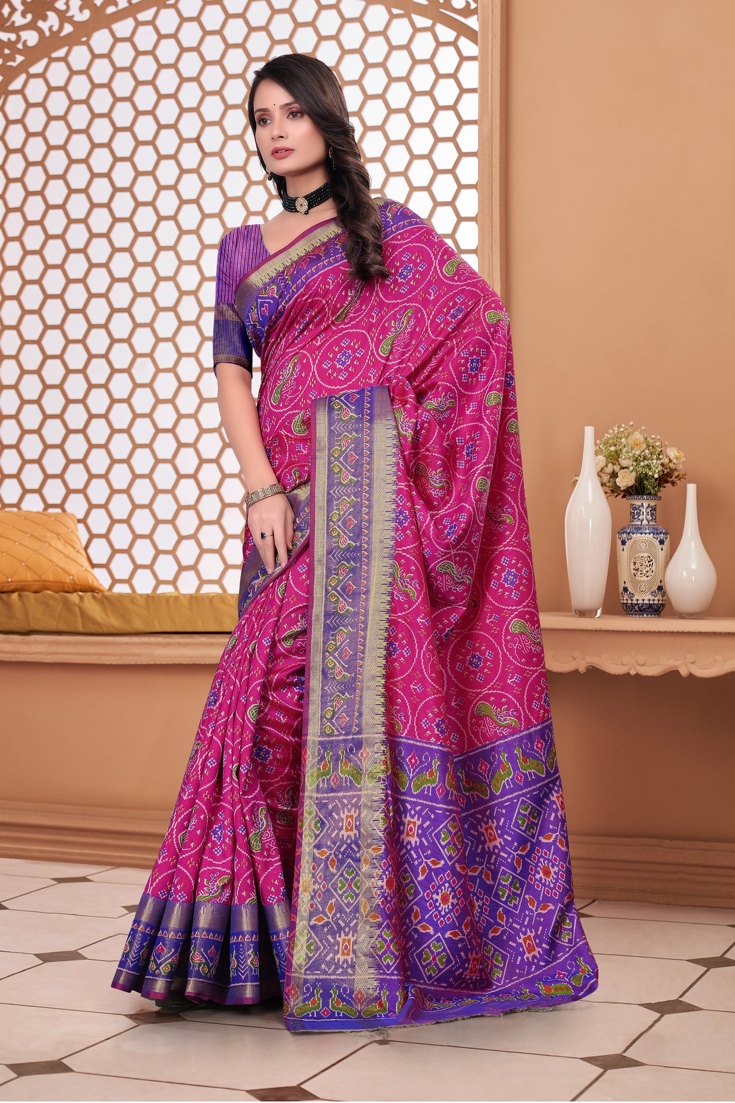 Printed Surti Patola Saree
