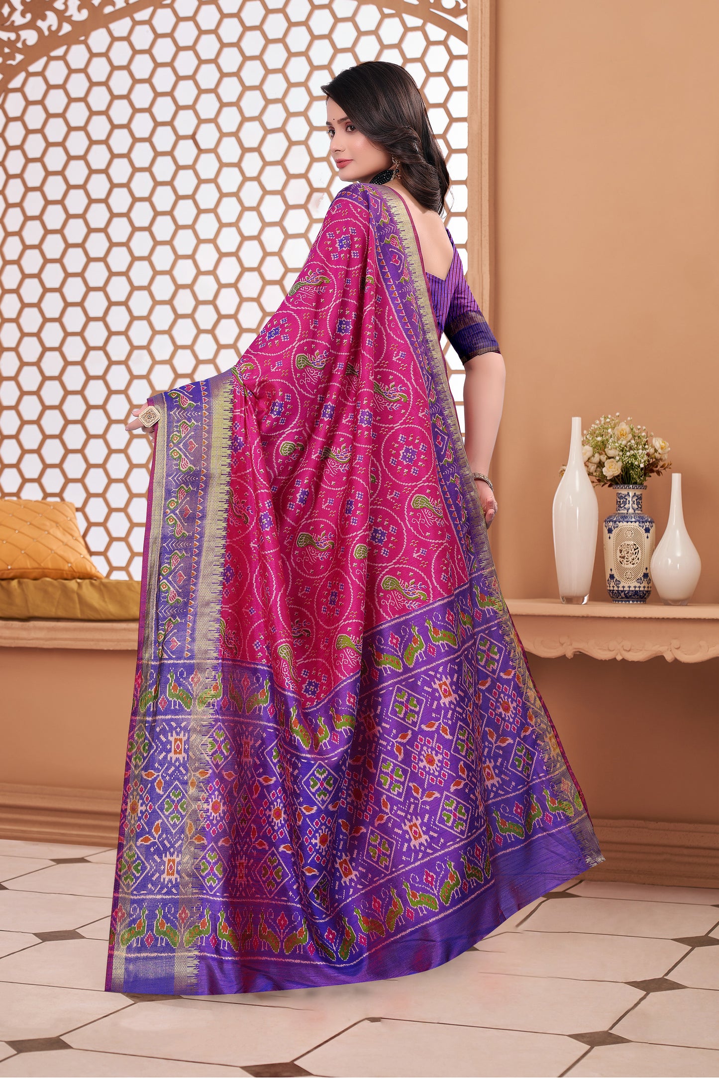 Printed Surti Patola Saree