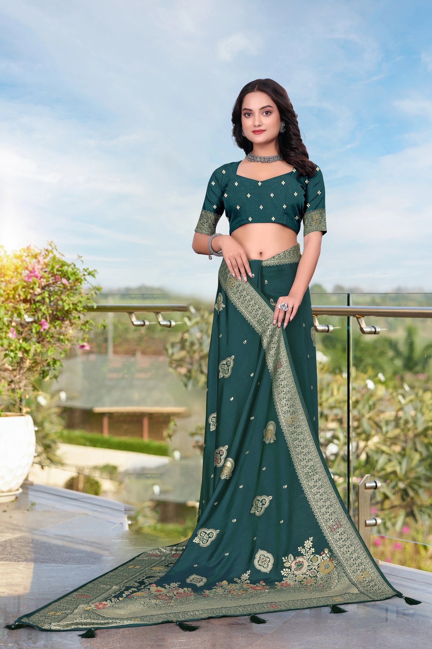 Maslin Designer Silk Saree