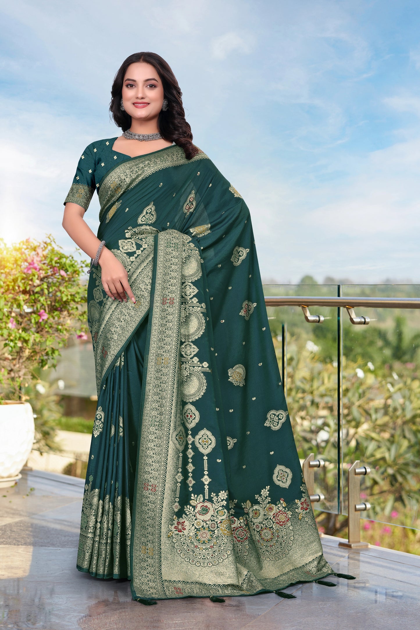 Maslin Designer Silk Saree