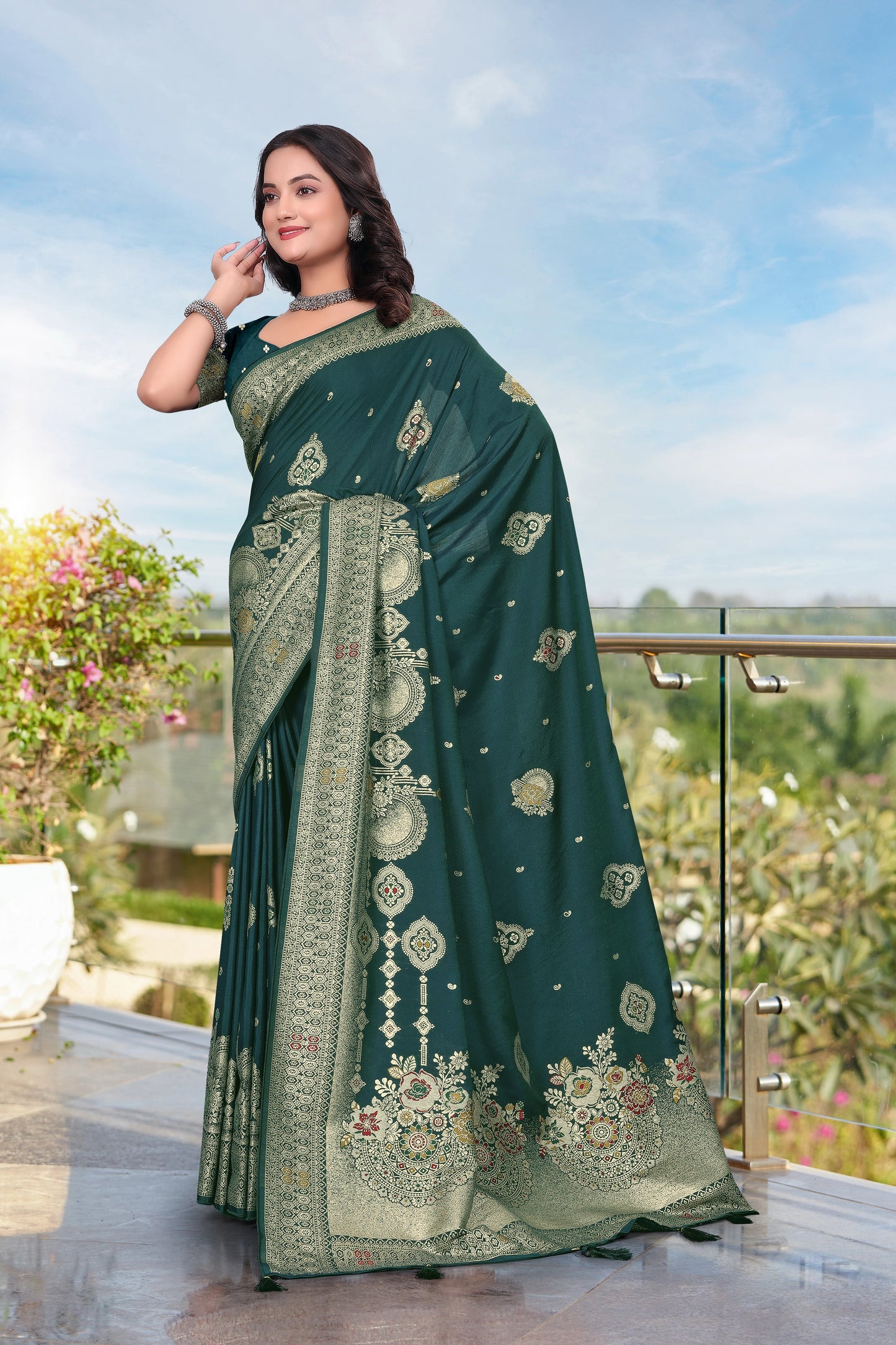 Maslin Designer Silk Saree