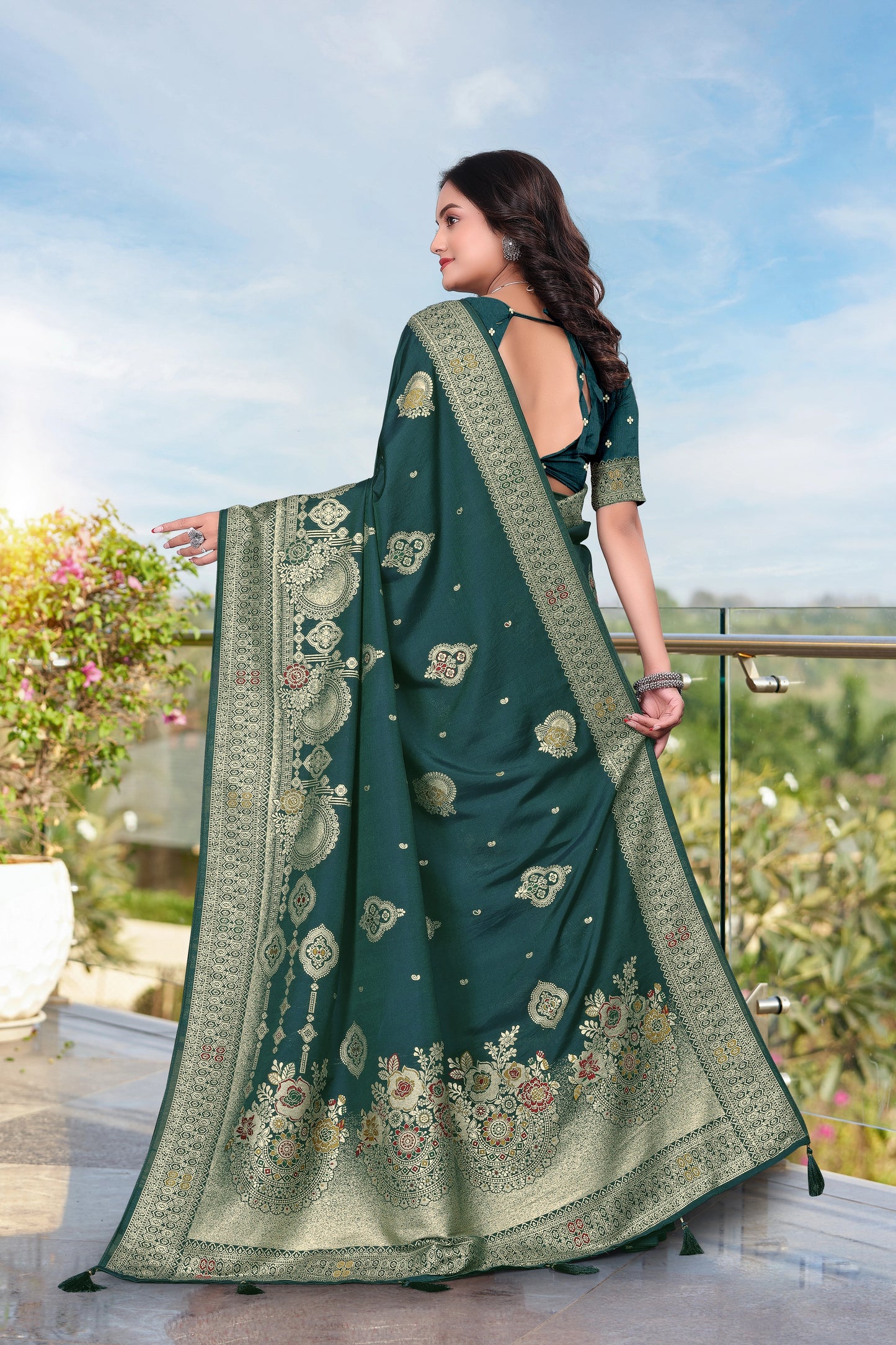 Maslin Designer Silk Saree
