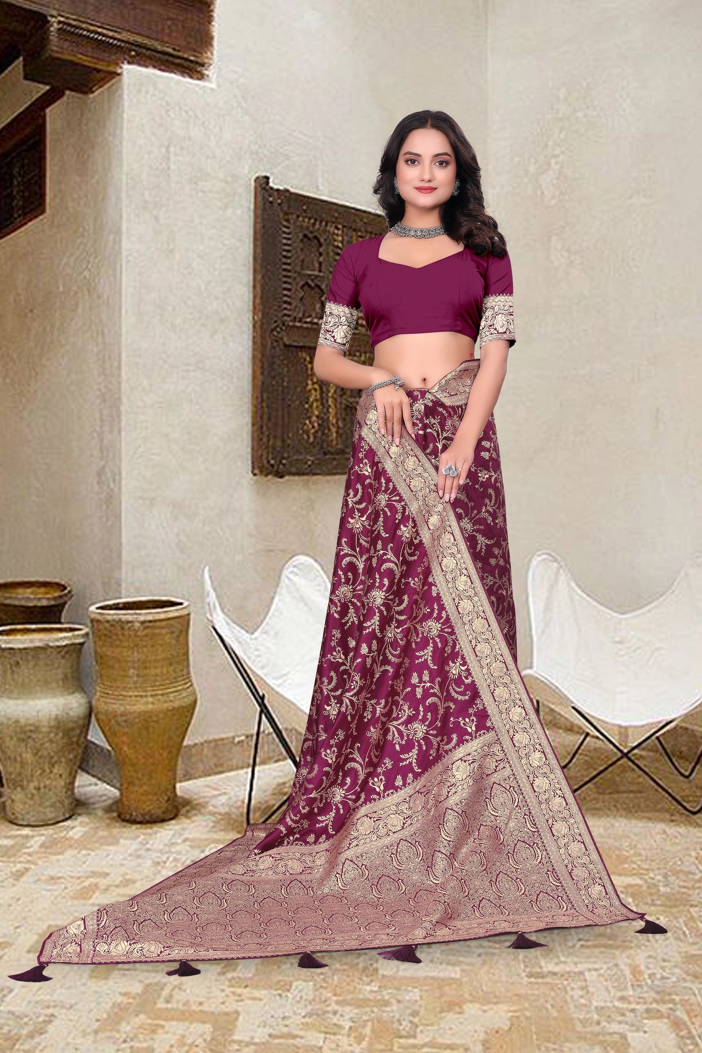 Banarasi Sartin Saree