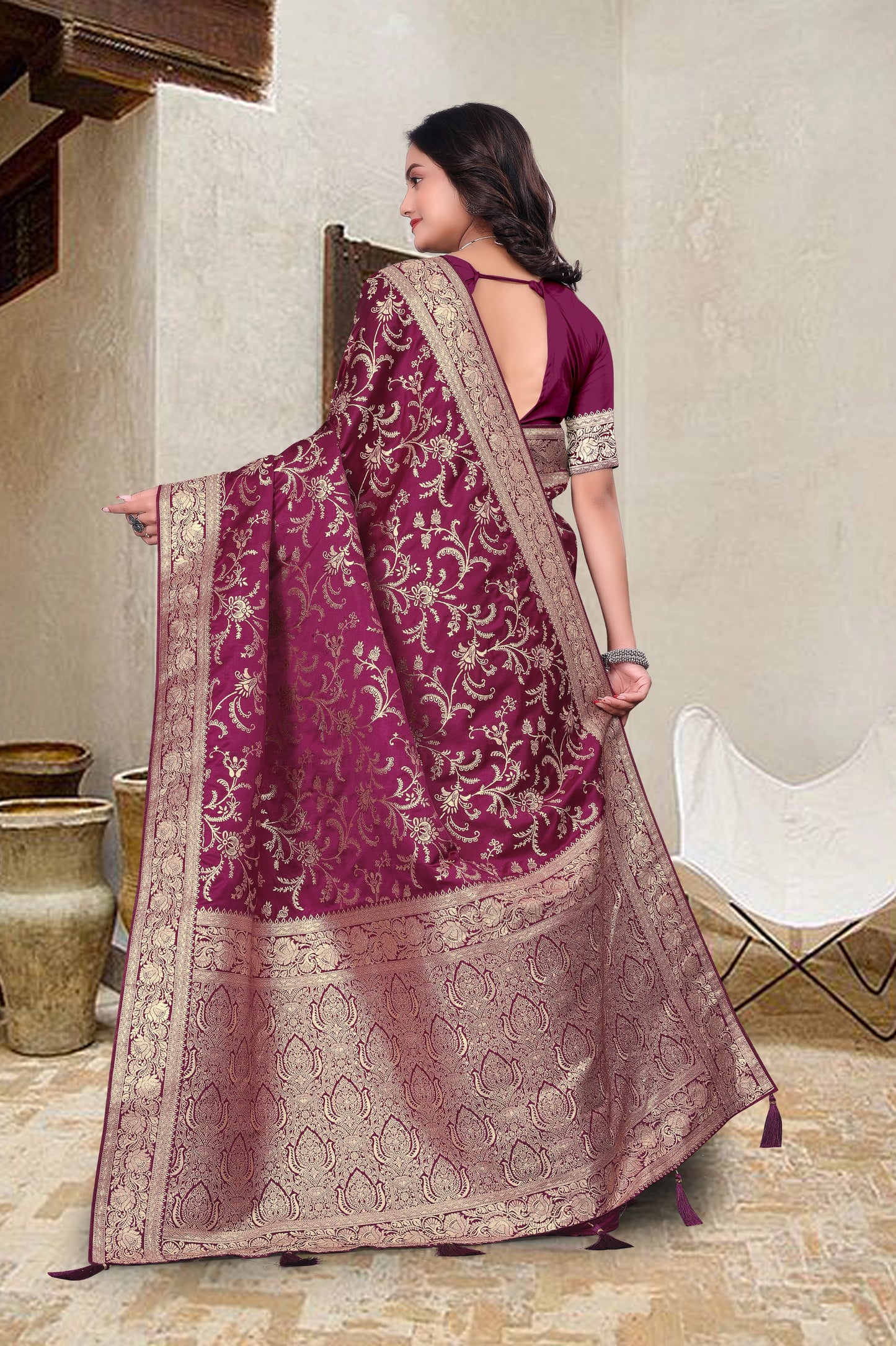Banarasi Sartin Saree