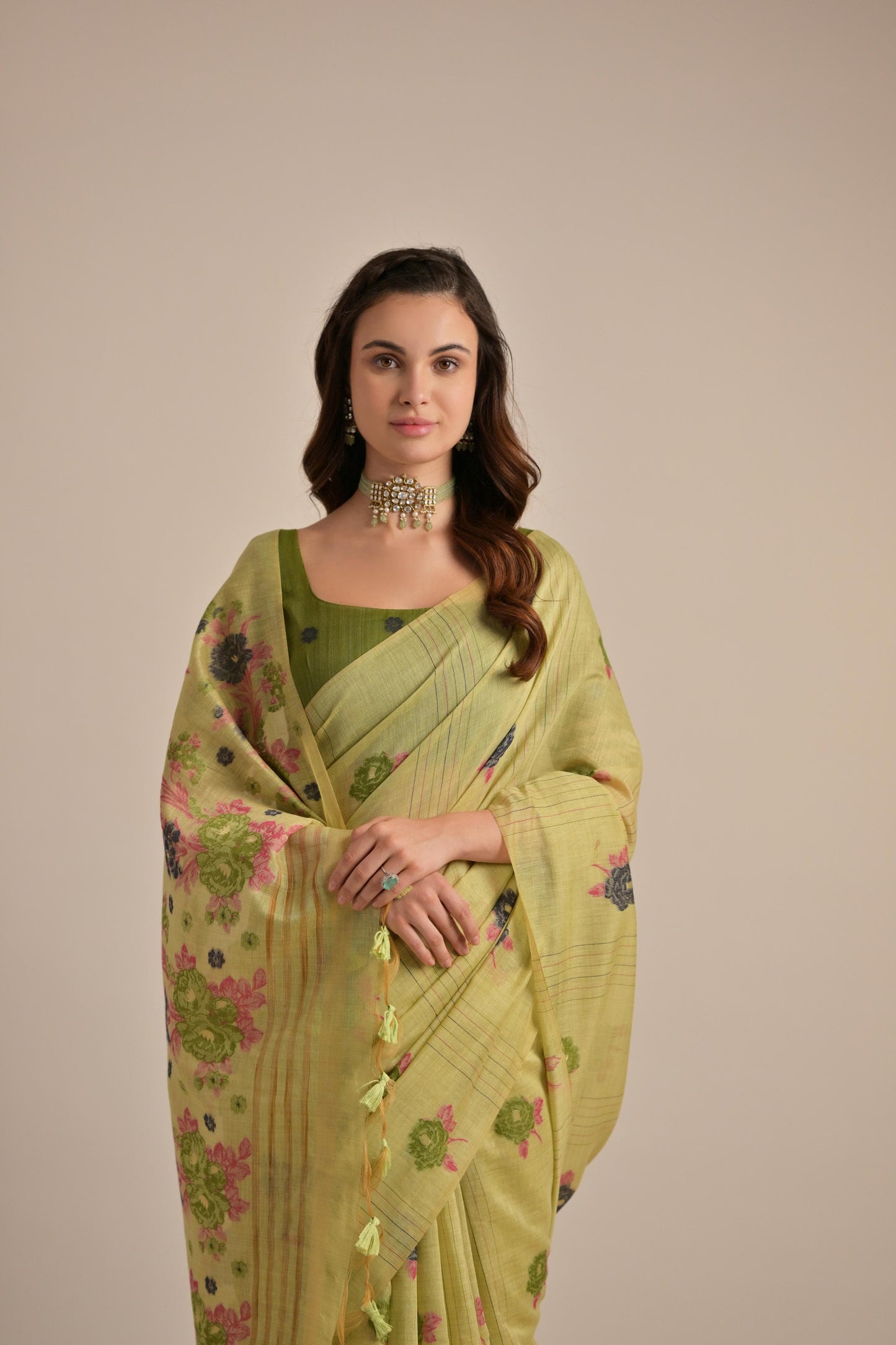 Premium soft Muga Cotton Saree