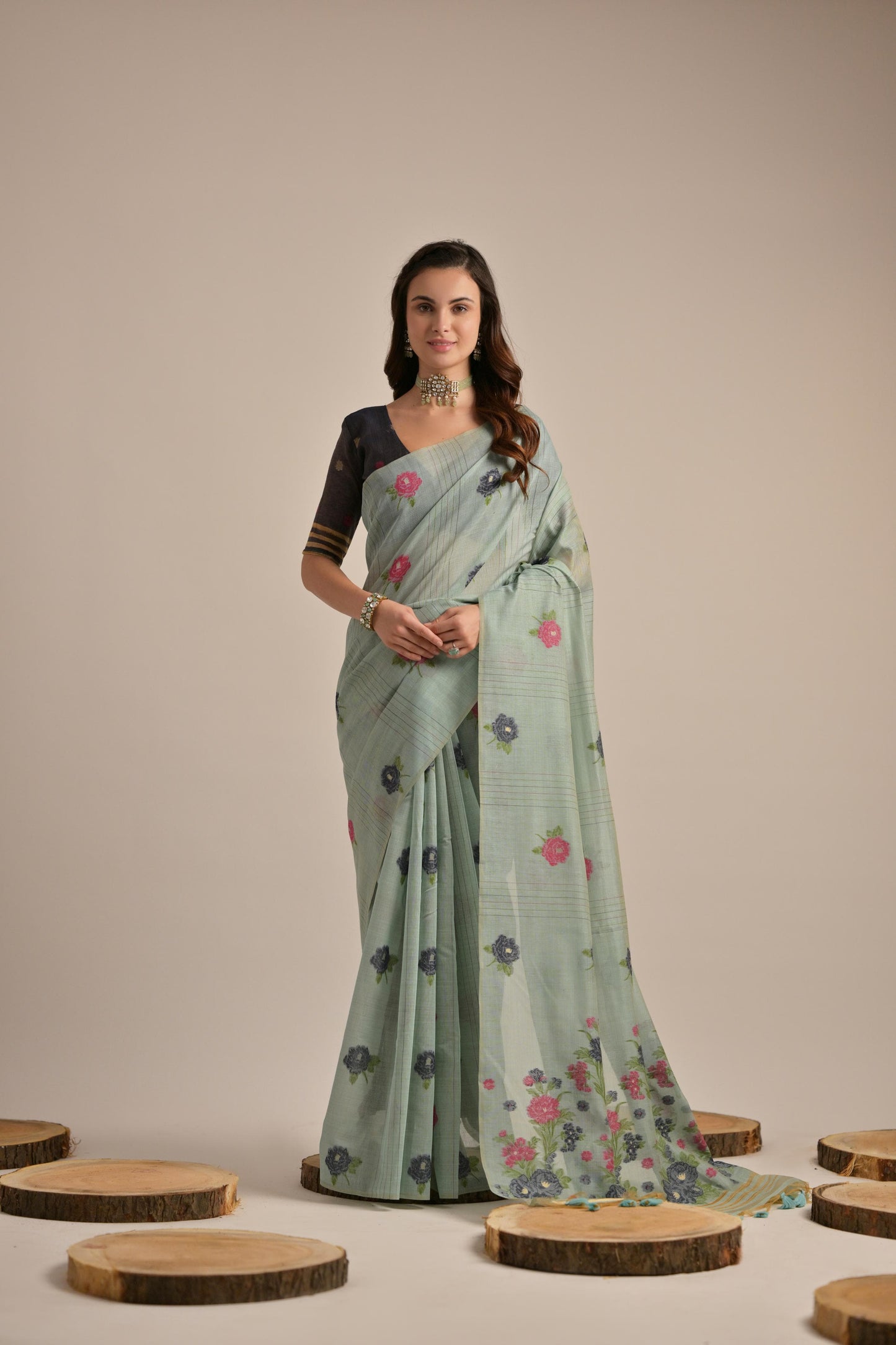 Premium soft Muga Cotton Saree