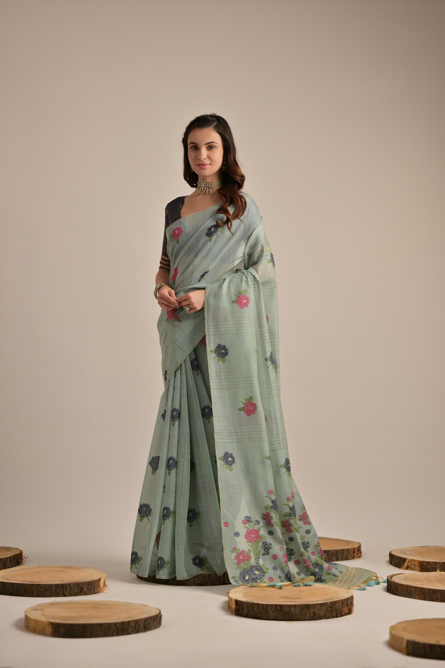 Premium soft Muga Cotton Saree