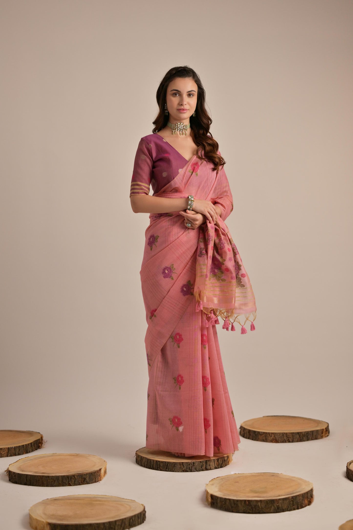 Premium soft Muga Cotton Saree