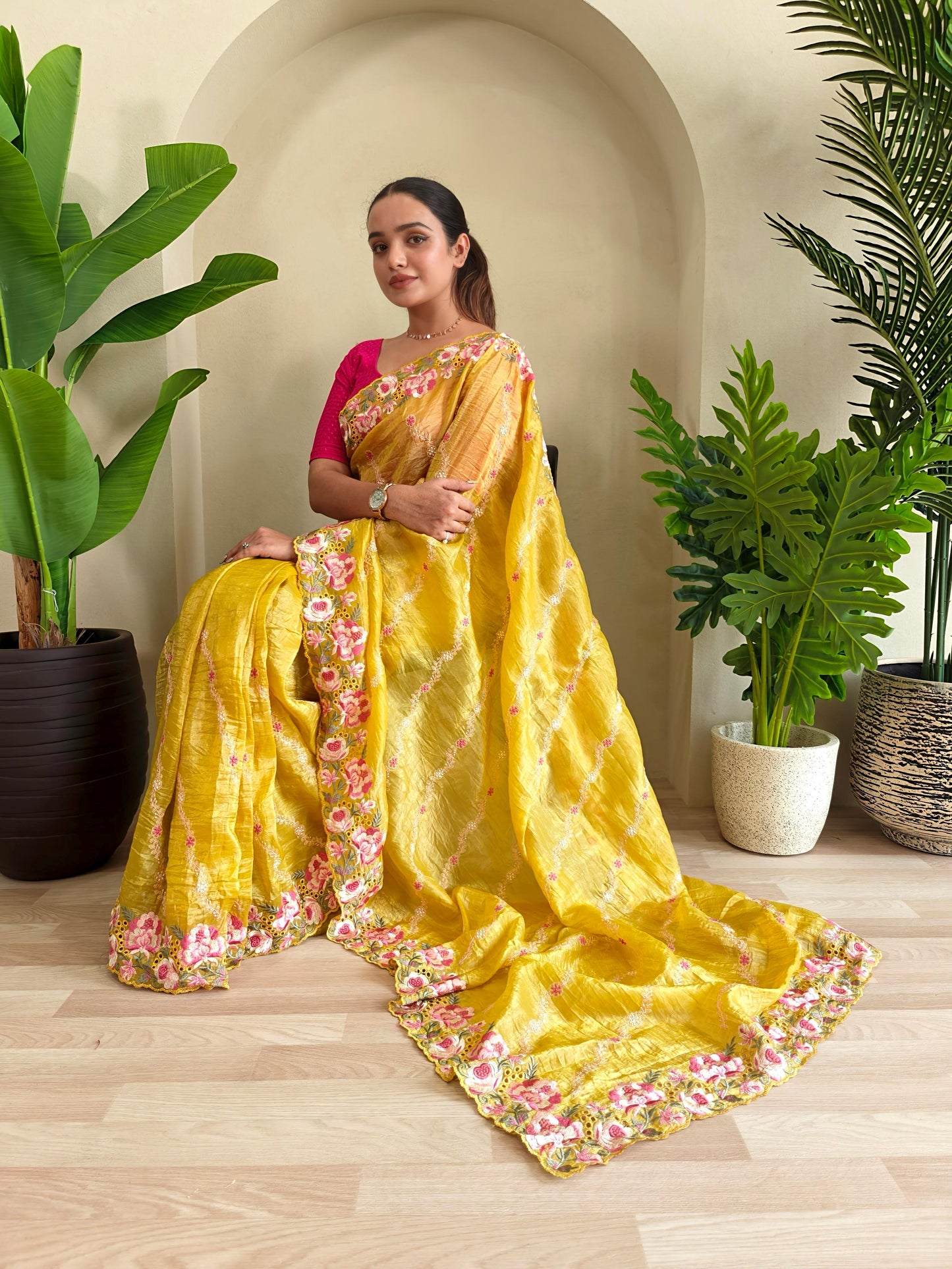 Pure Crush Silk Saree
