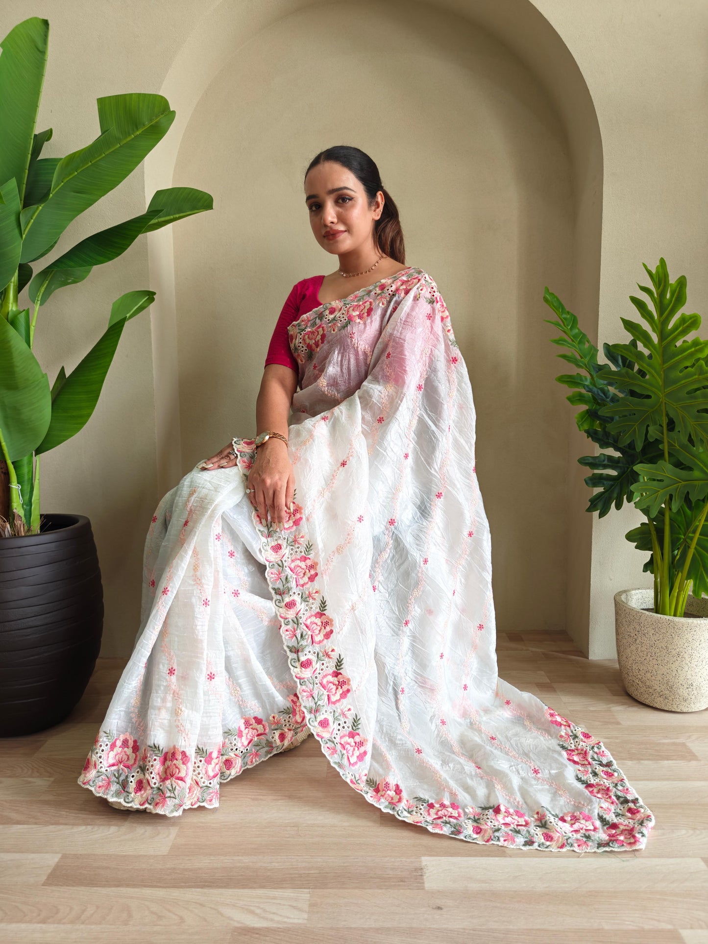 Pure Crush Silk Saree