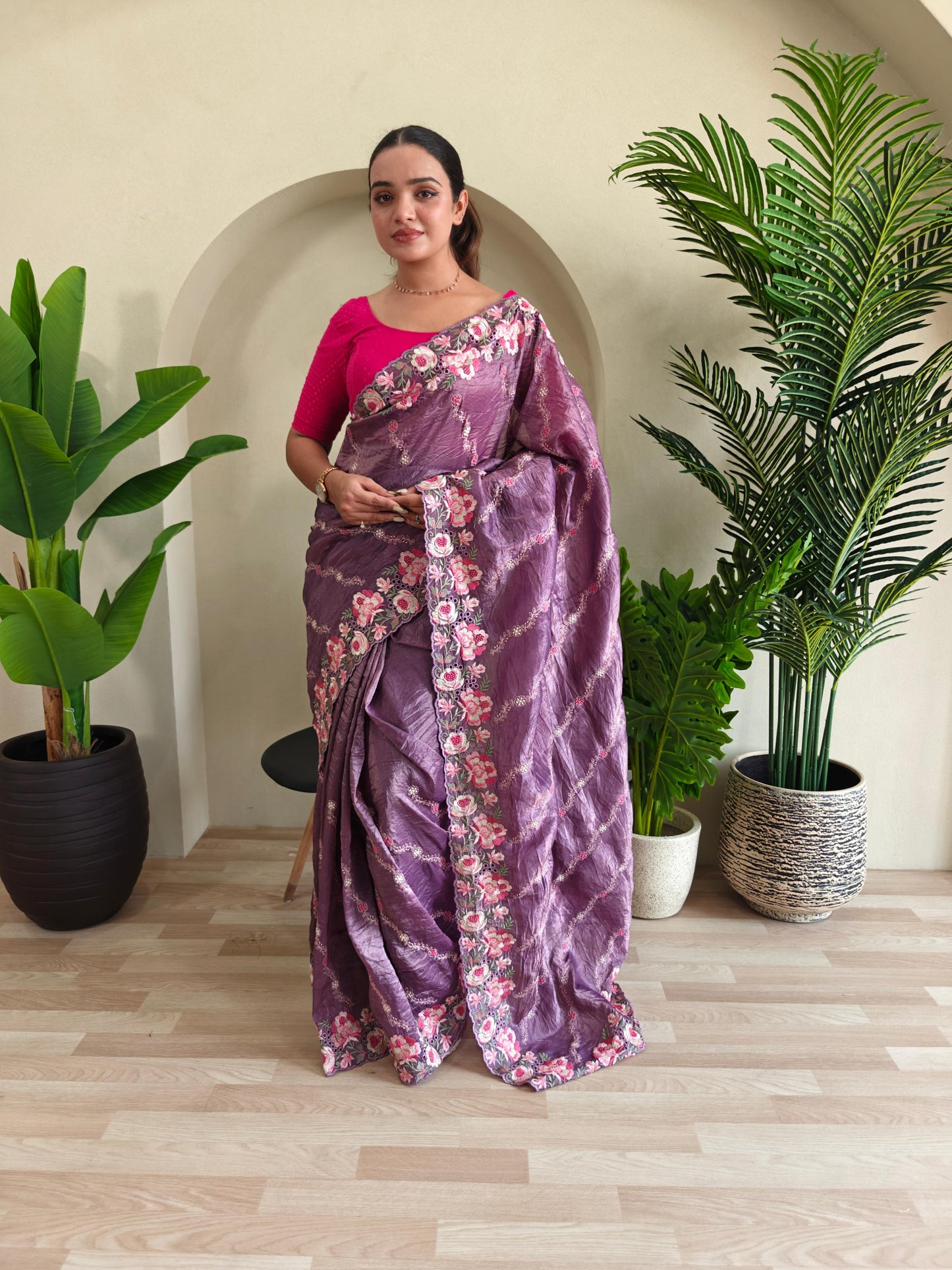 Pure Crush Silk Saree