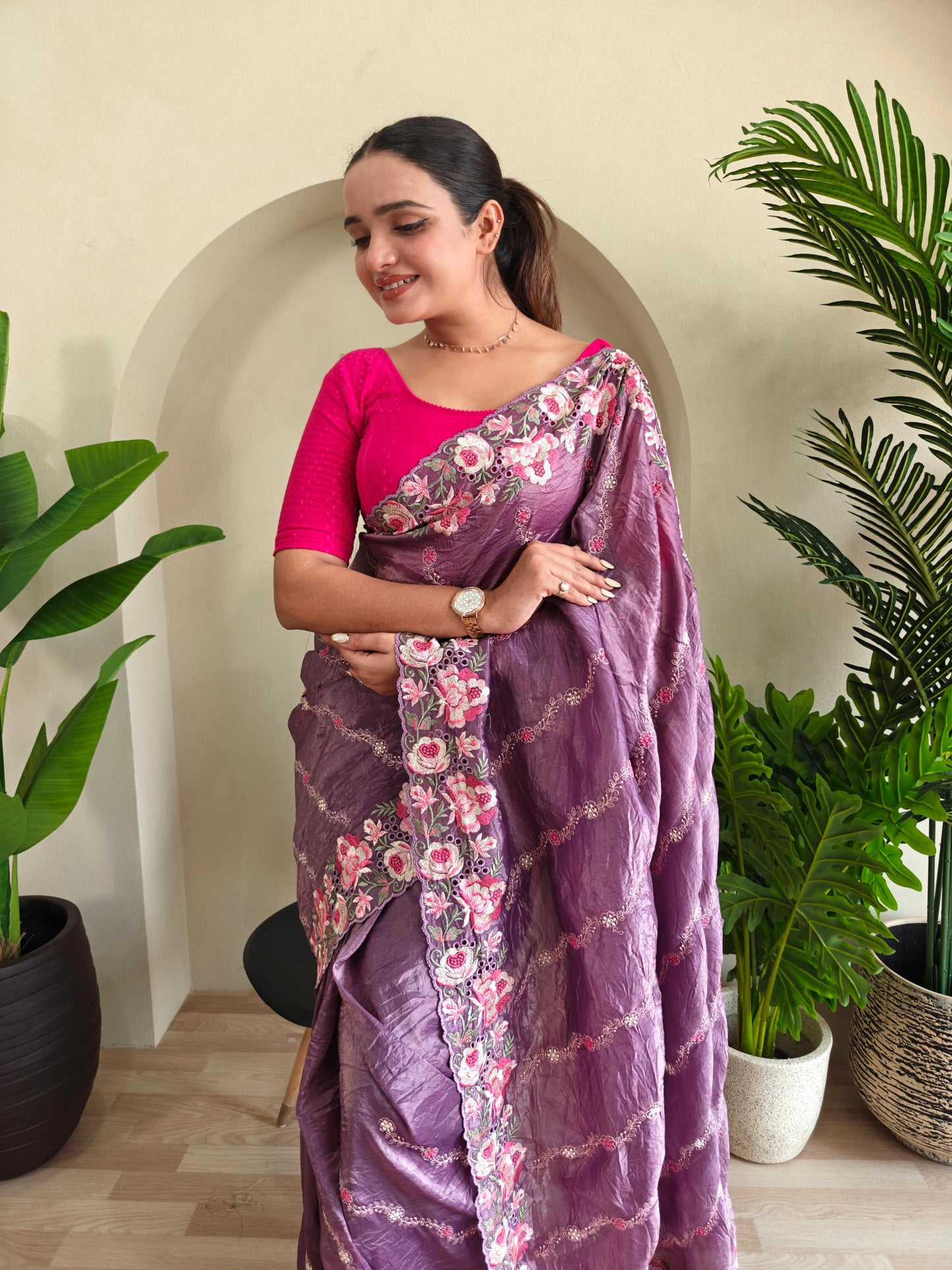 Pure Crush Silk Saree