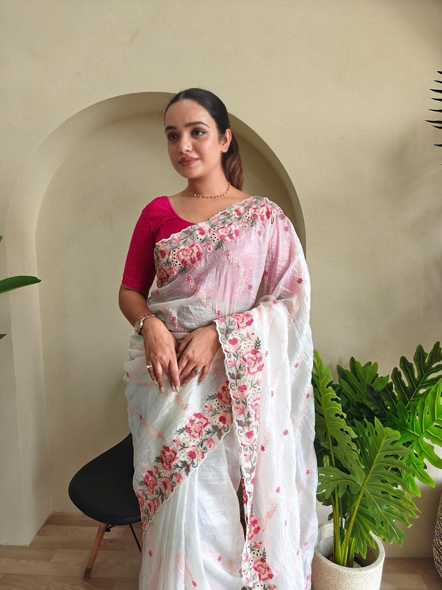 Pure Crush Silk Saree