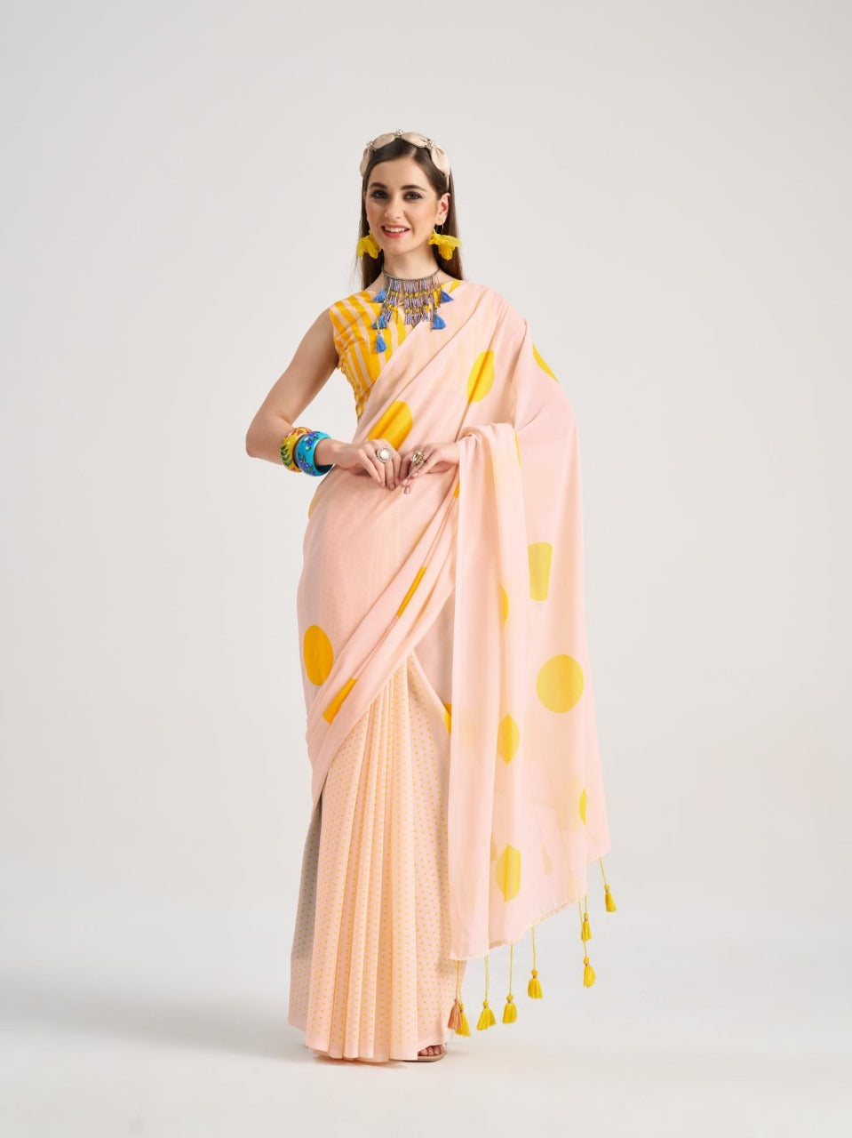 Archie Georgette with Fancy Latkans & Digital Printed Saree
