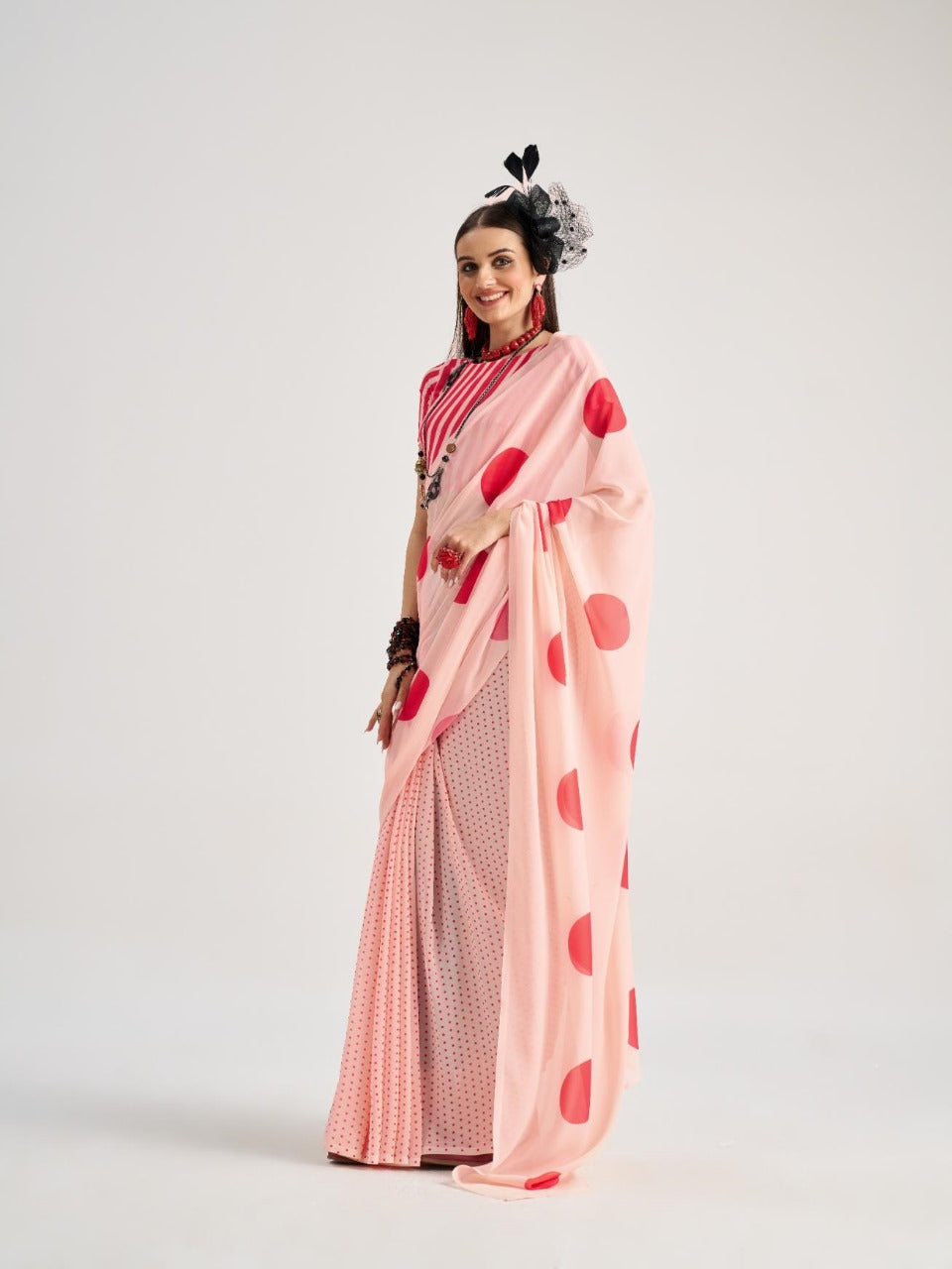 Archie Georgette with Fancy Latkans & Digital Printed Saree