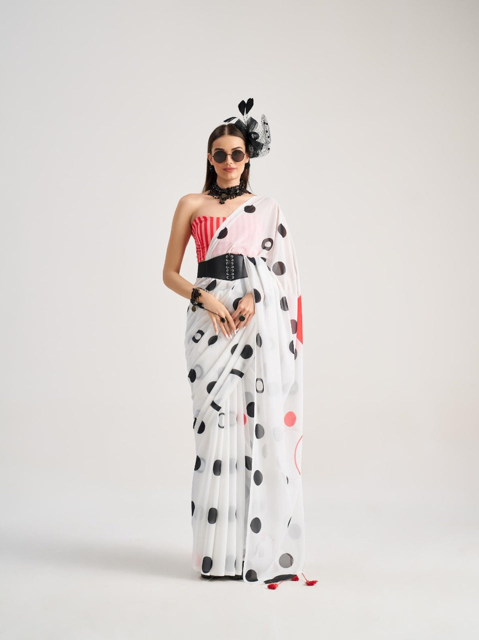 Archie Georgette with Fancy Latkans & Digital Printed Saree