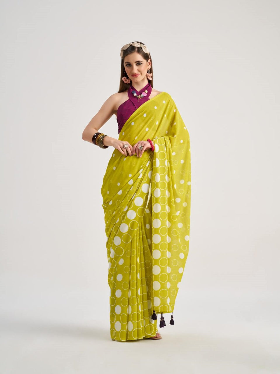 Archie Georgette with Fancy Latkans & Digital Printed Saree