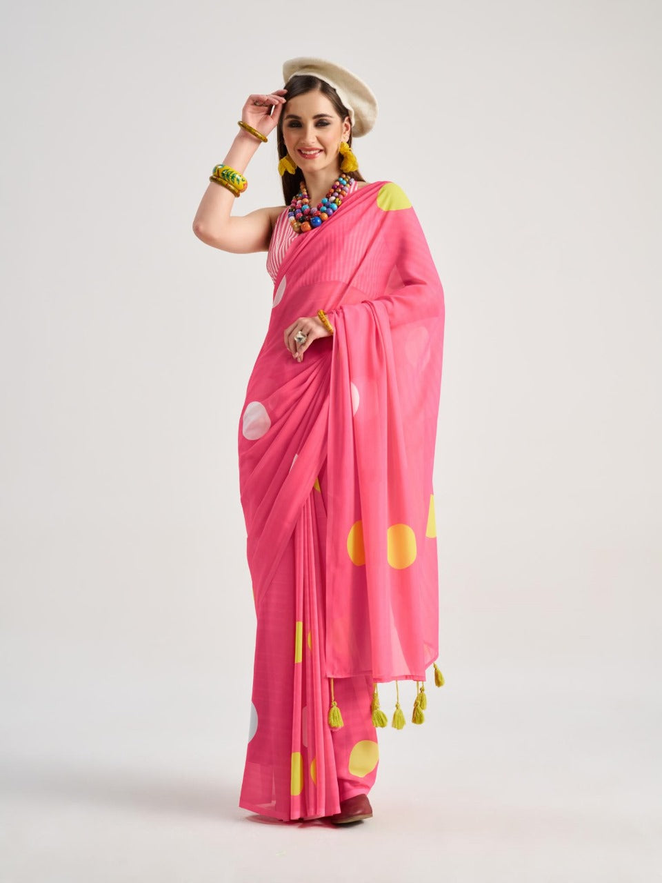 Archie Georgette with Fancy Latkans & Digital Printed Saree