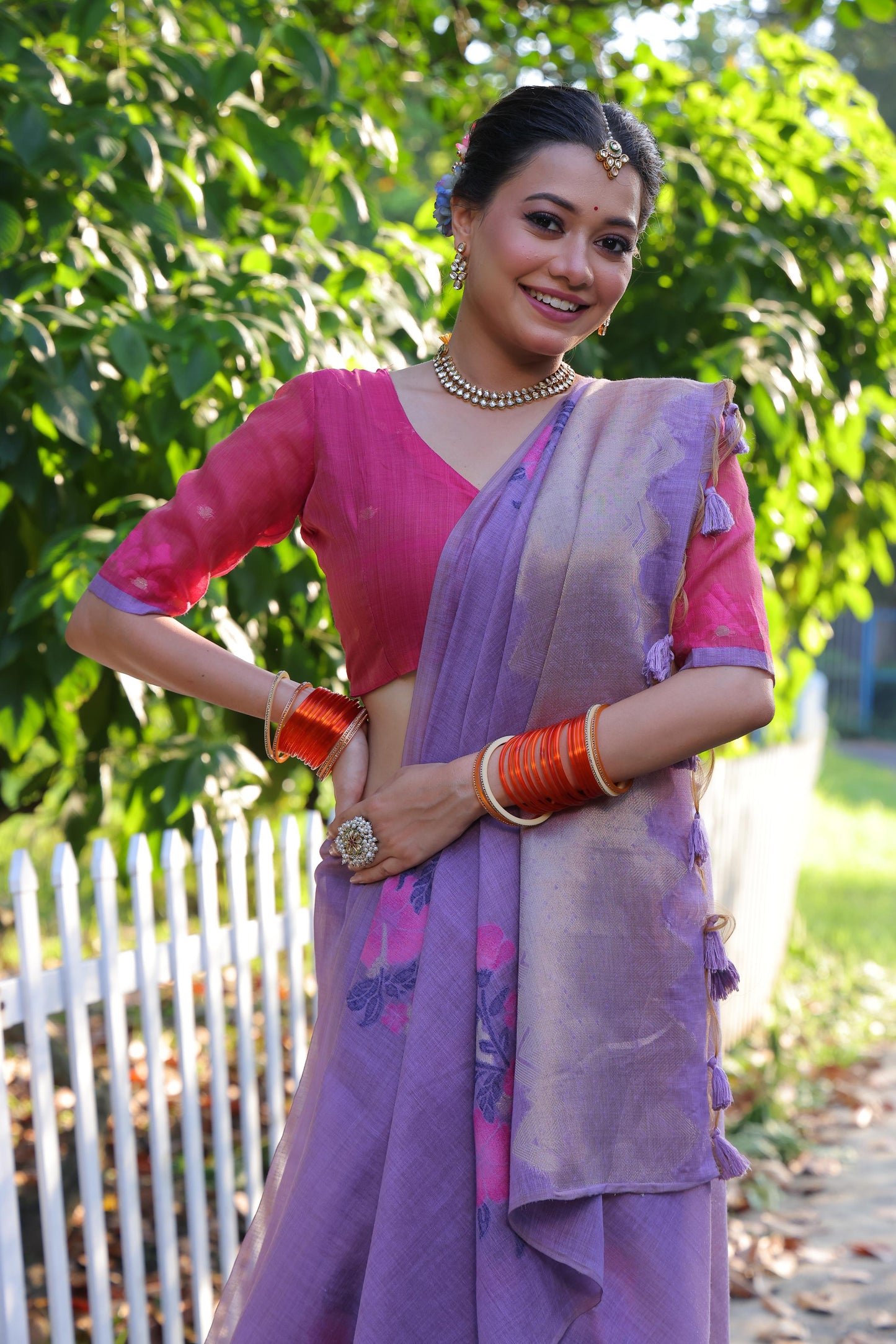 Premium soft Muga Cotton saree