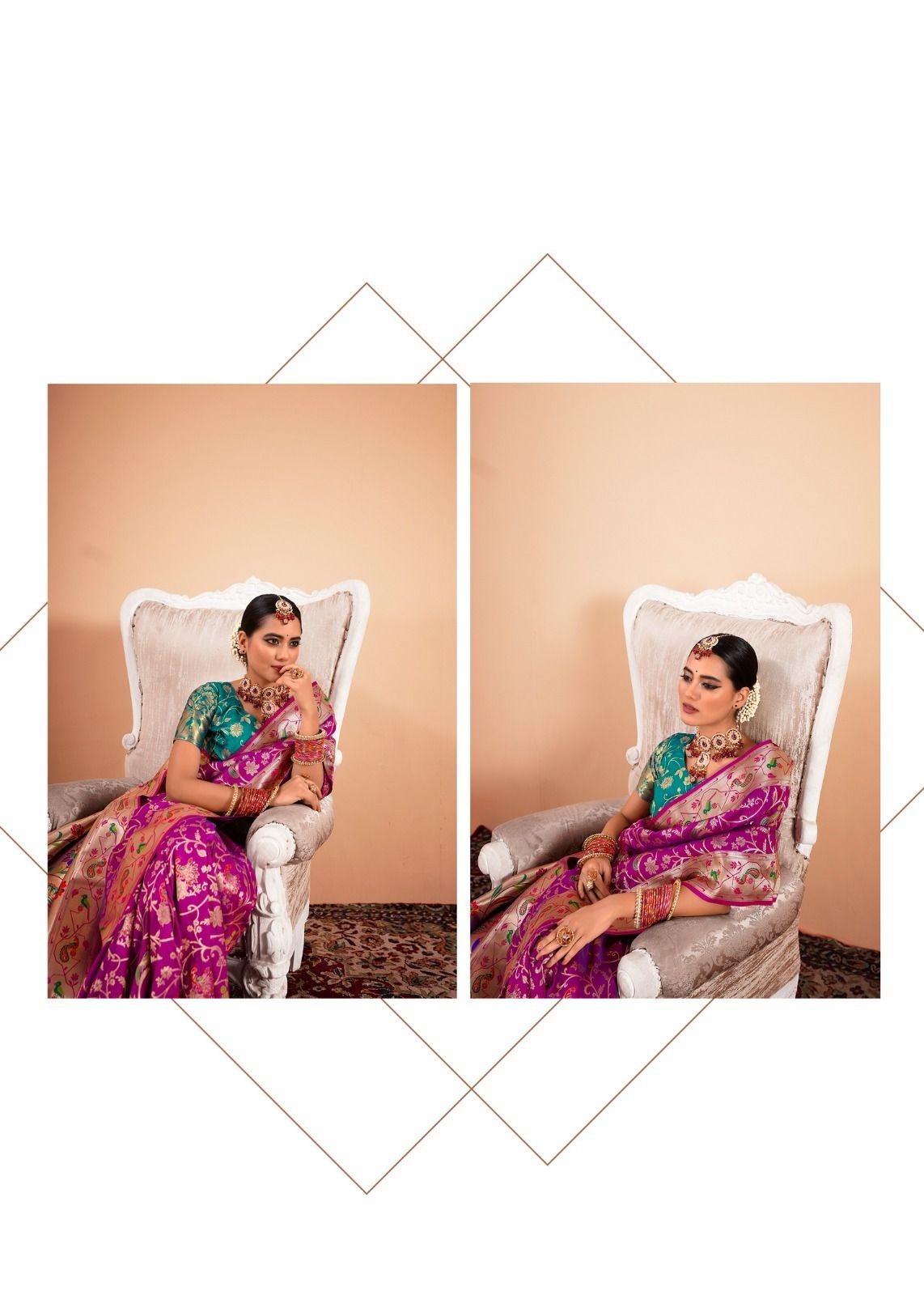 Wine Paithani Silk Saree With Multi-Color Zari Weaving