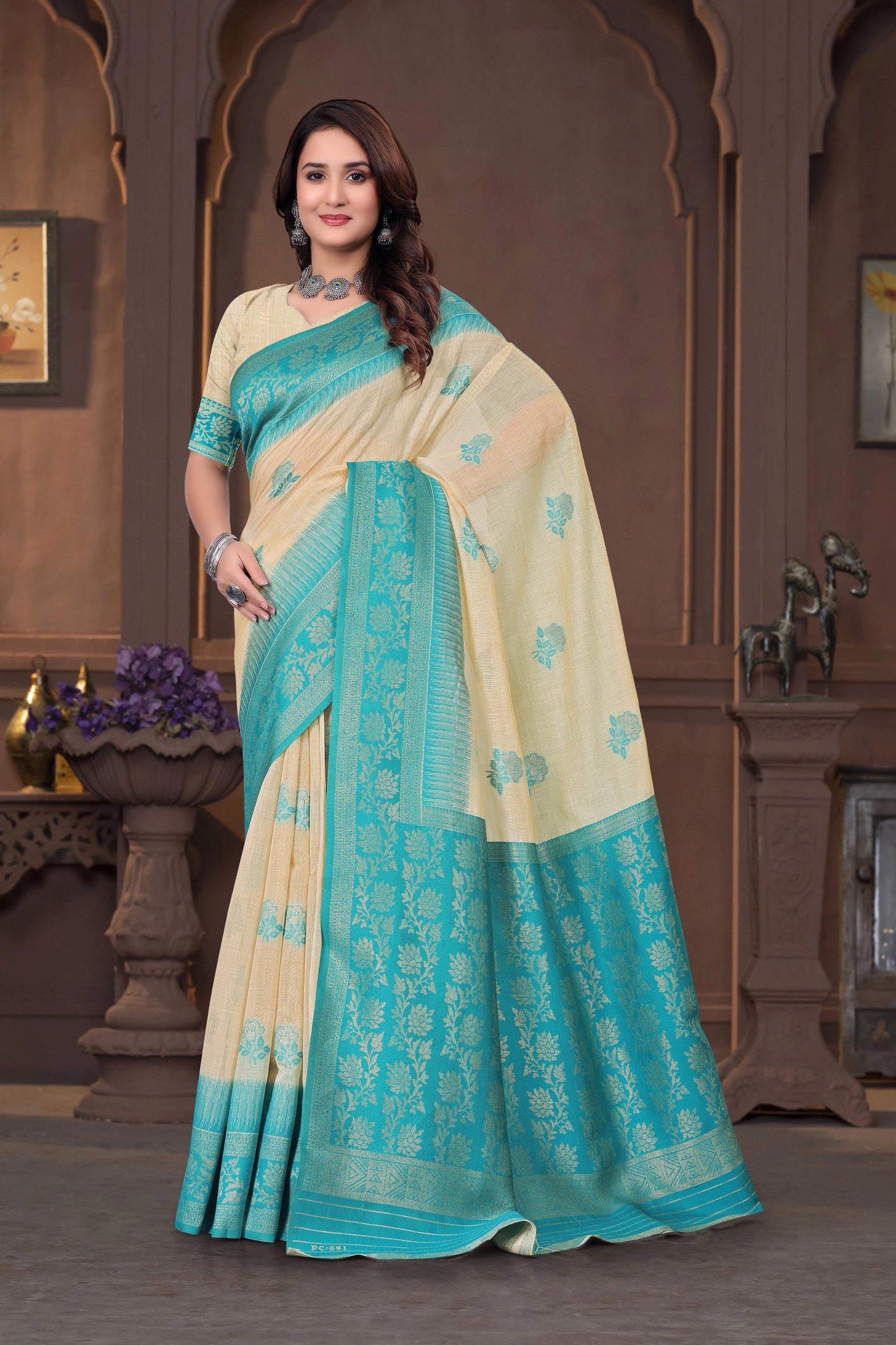 Jacquart Cotton Saree
