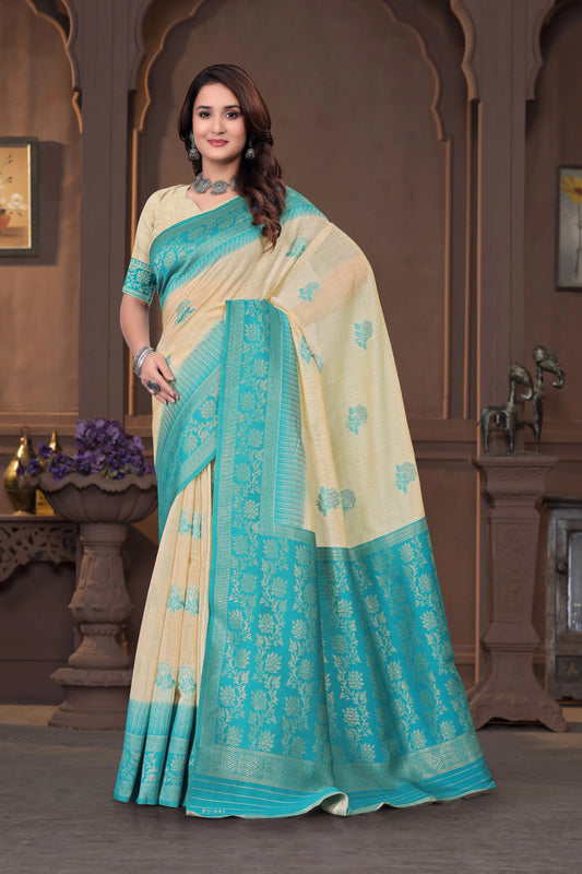 Jacquart Cotton Saree