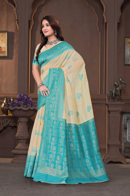 Jacquart Cotton Saree