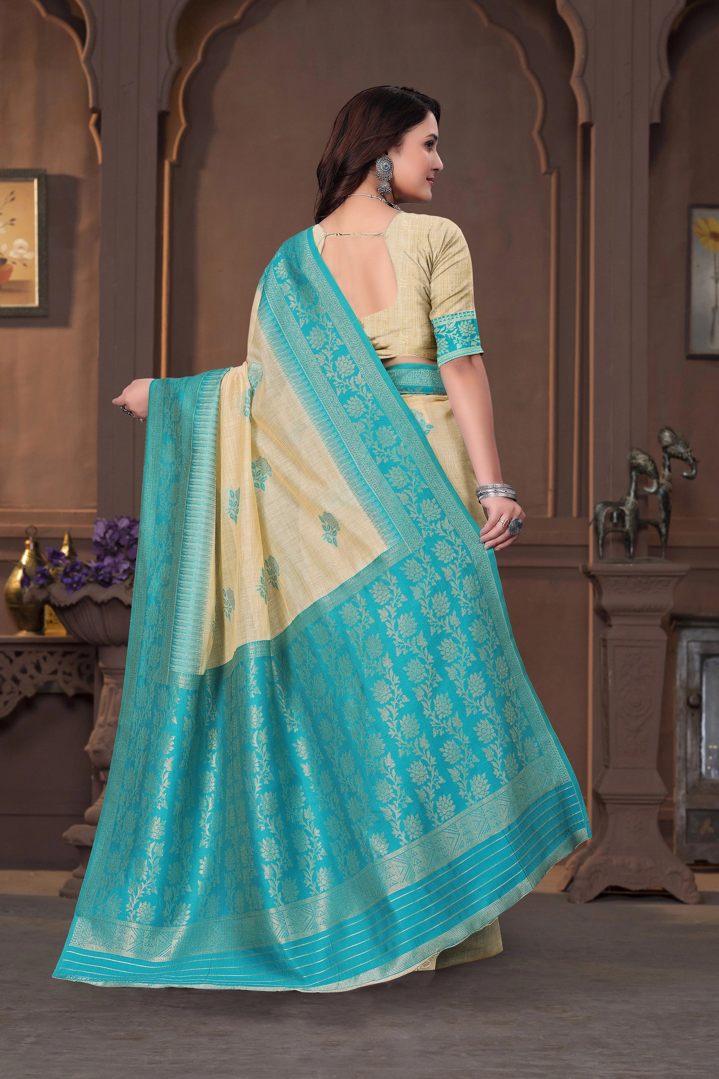 Jacquart Cotton Saree