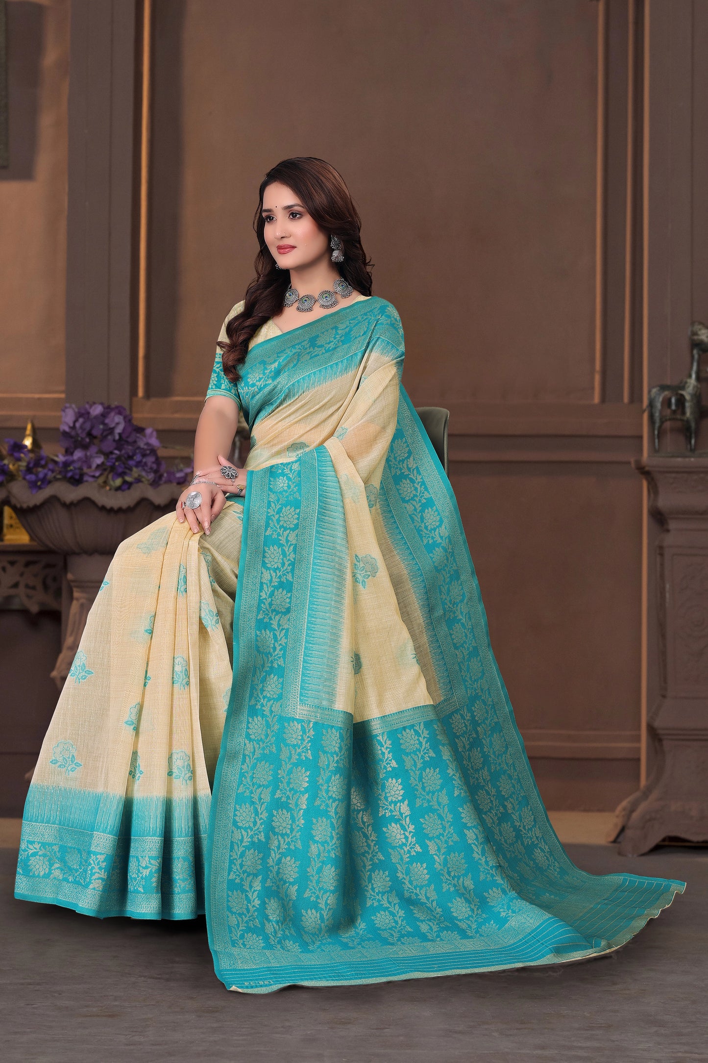 Jacquart Cotton Saree