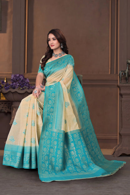Jacquart Cotton Saree