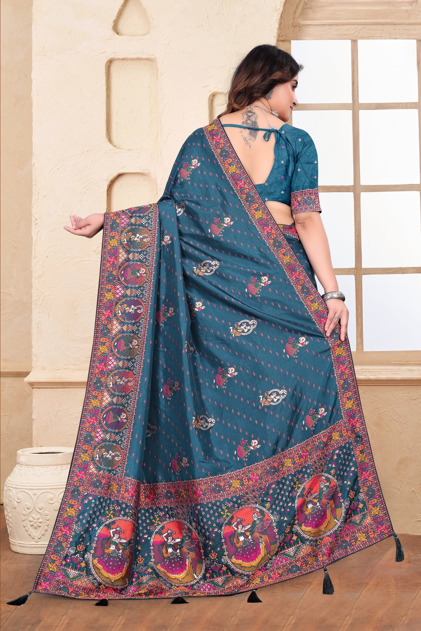 Nylon Designer Saree