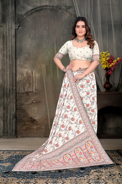 Embroidery Work Cotton Saree