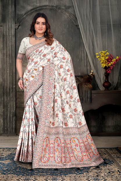 Embroidery Work Cotton Saree