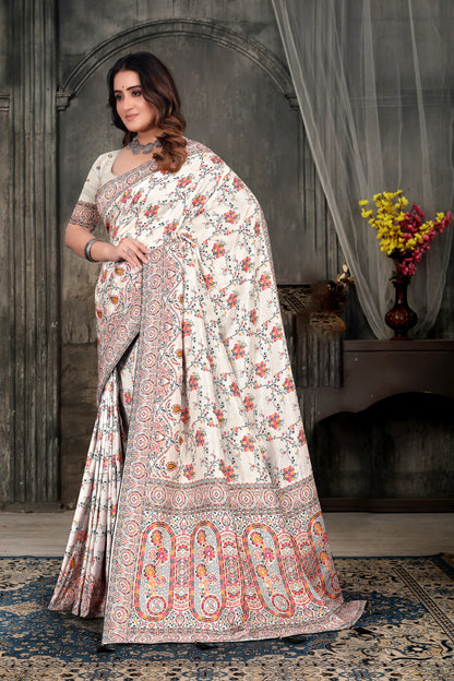 Embroidery Work Cotton Saree