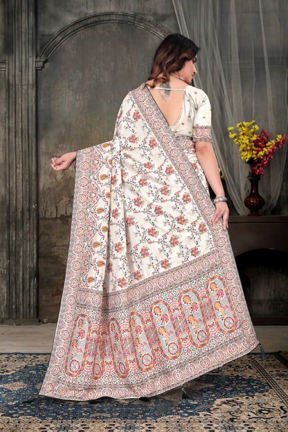 Embroidery Work Cotton Saree