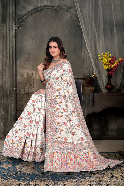 Embroidery Work Cotton Saree