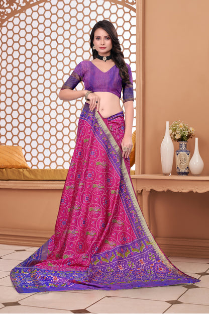 Printed Surti Patola Saree