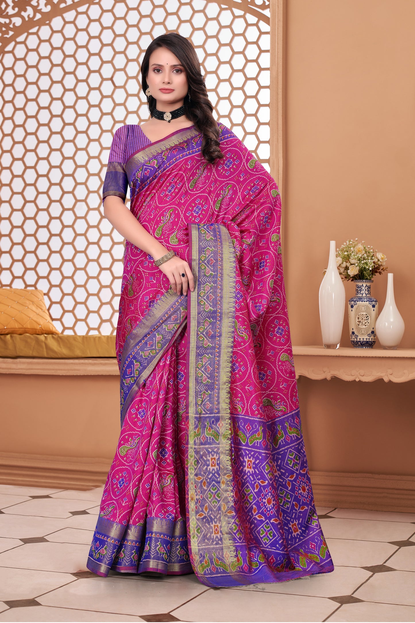 Printed Surti Patola Saree