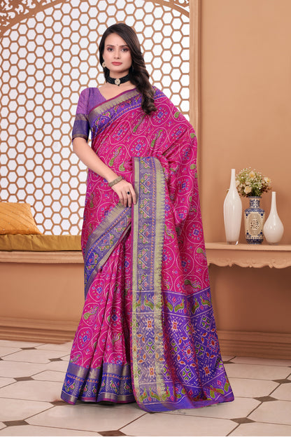 Printed Surti Patola Saree