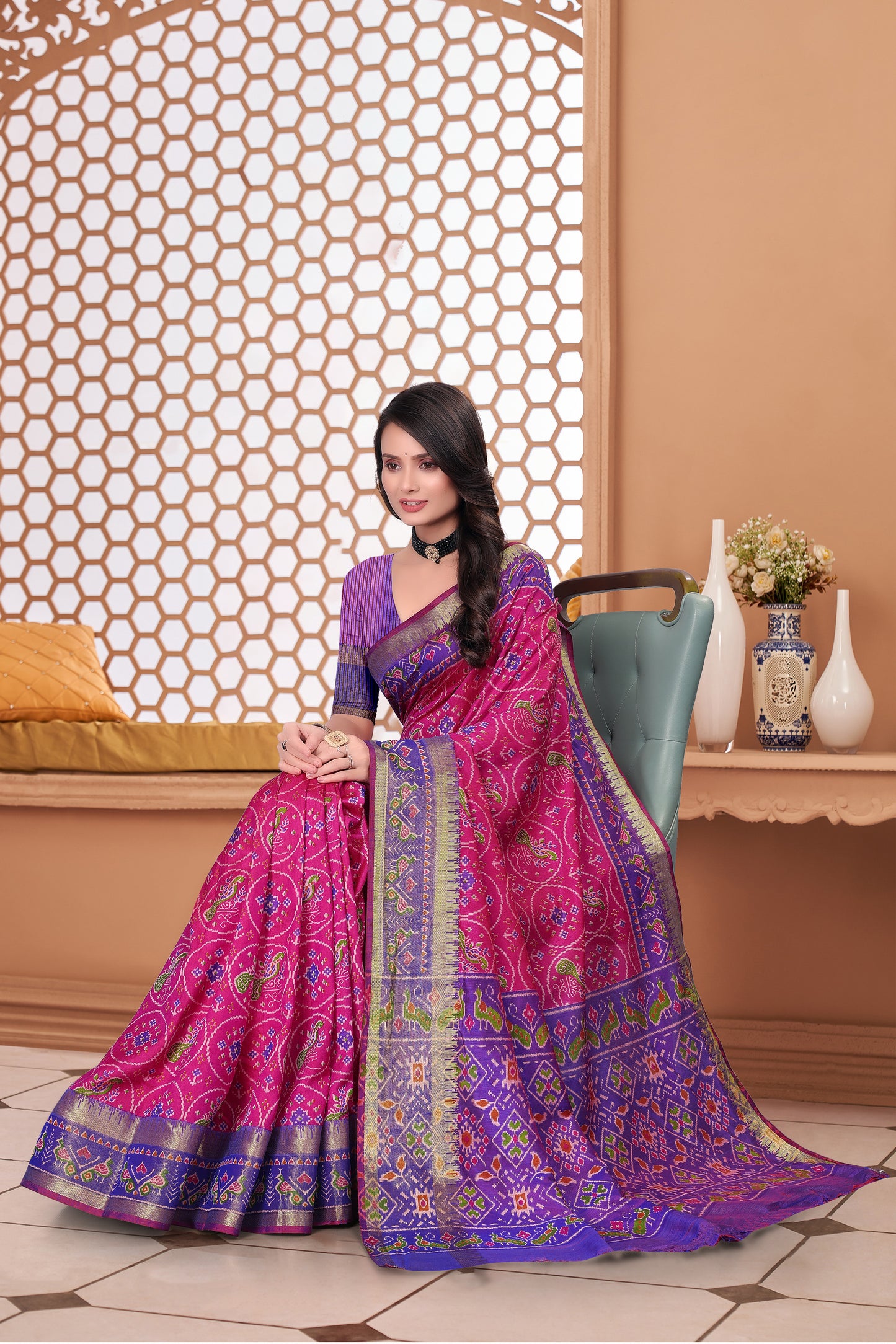 Printed Surti Patola Saree