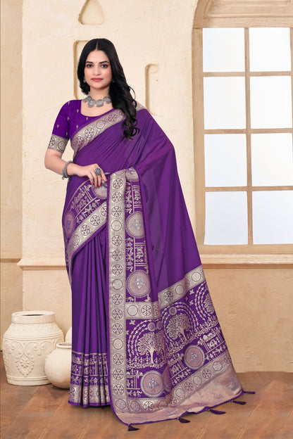 Maslin Silk Designer Saree