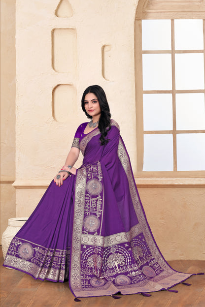 Maslin Silk Designer Saree
