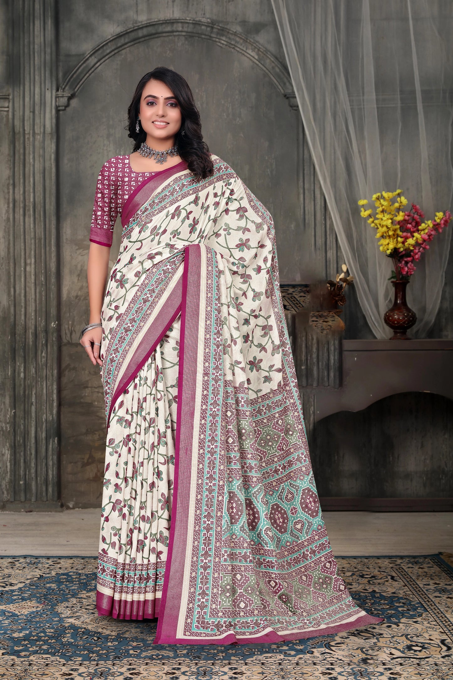 Braso Mill Print Saree