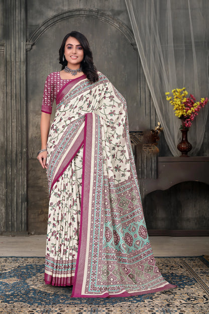 Braso Mill Print Saree