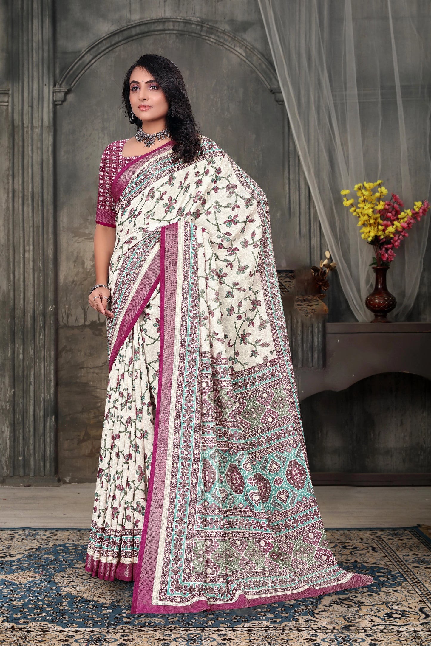 Braso Mill Print Saree