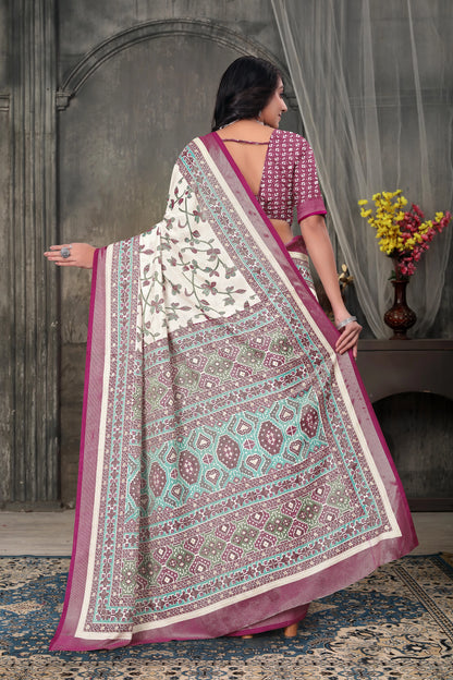 Braso Mill Print Saree