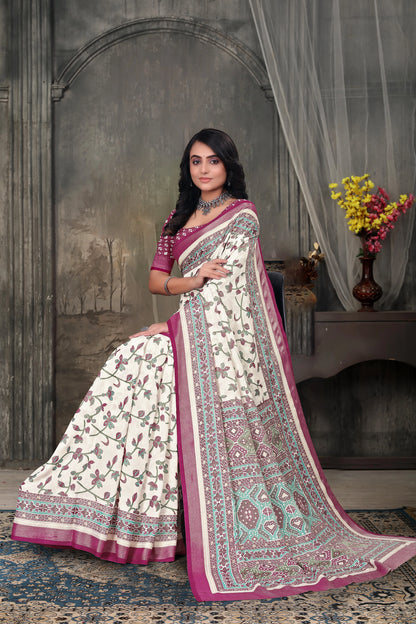 Braso Mill Print Saree