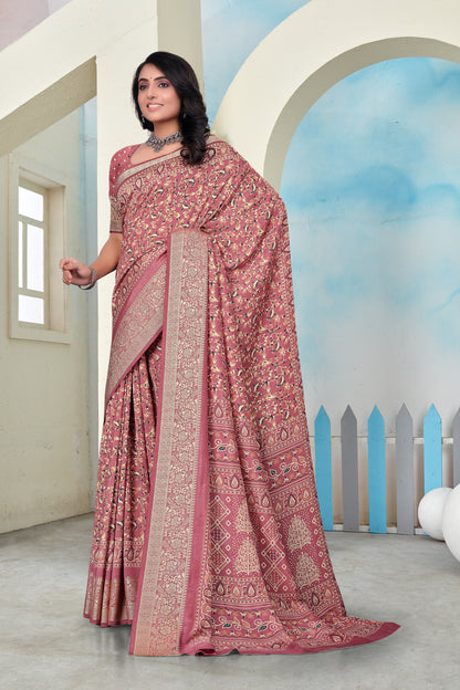 Viscos Sana Silk Printed Saree