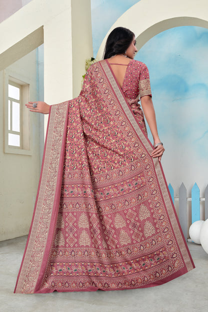 Viscos Sana Silk Printed Saree